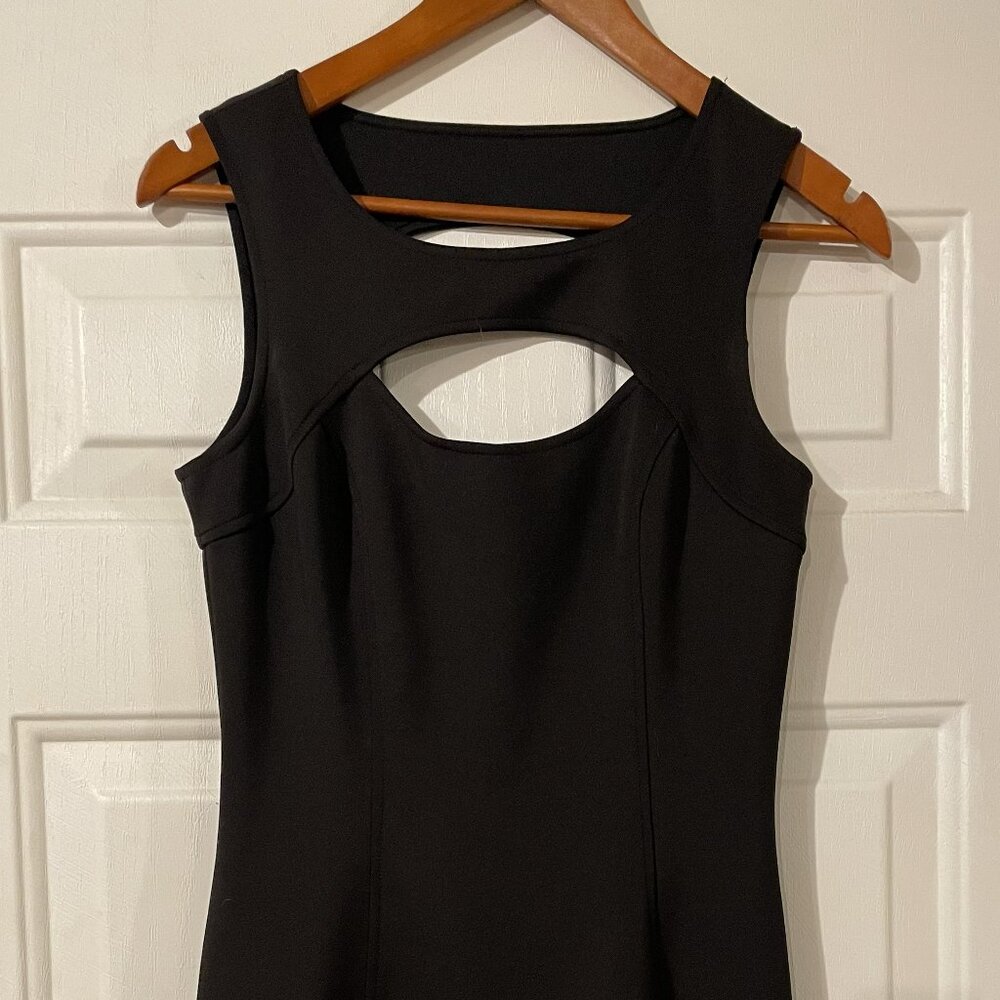 Guess Black Cutout Sheath Dress – Fitted Cocktail LBD (M)